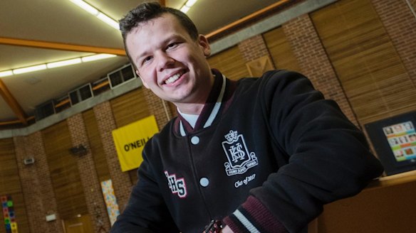 Mitchell Sayer said he found the first 10 minutes of the exam very stressul. 