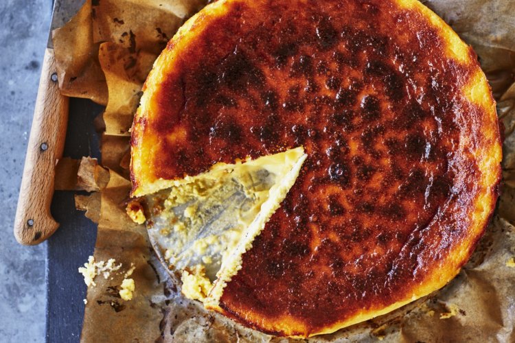 Katrina Meynink's blender Basque cheesecake.