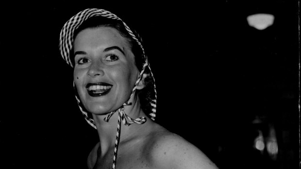 Norma Geneave modelling the latest Sydney fashions on September 21, 1954.