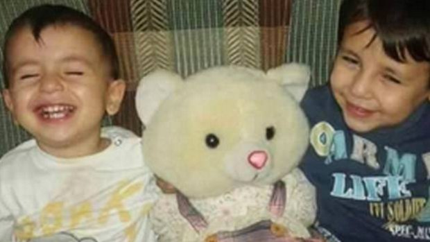 Aylan Kurdi, left, with his brother Galip. Both drowned in their family's attempt to reach Greece. 
