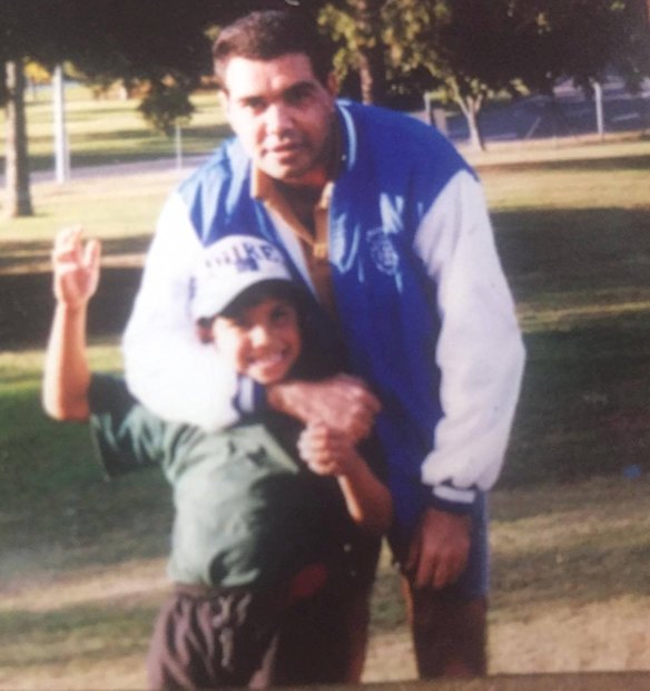 David Hill with his son David Dungay Hill, who died in custody in Long Bail jail in December 2015.