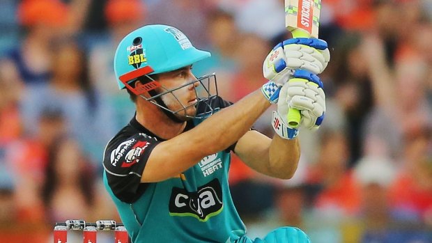 Focus: Chris Lynn of the Heat bats during the BBL clash with Scorchers this month.