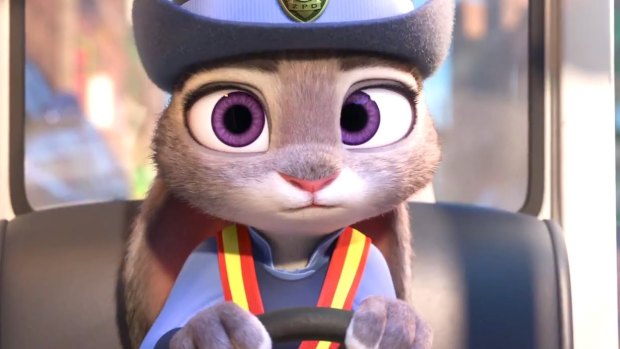 Ginnifer Goodwin voices ambitious bunny Judy Hopps in <i>Zootopia</i>.