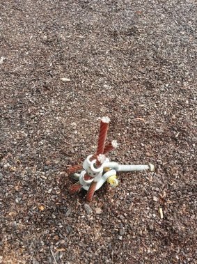 Part of a playground in Greenway is temporarily closed due to vandalism.