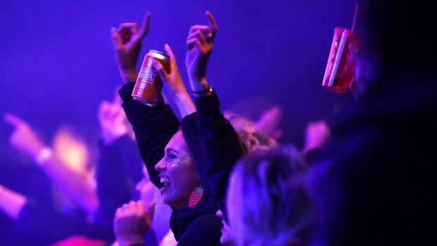 Crowds enjoy the music at the 25th Meredith Music Festival.