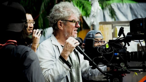 Christopher Doyle, Australian cinematographer and filmmaker, at work in Hong Kong. 