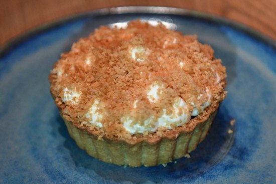 Macadamia and wildflower honey tart.