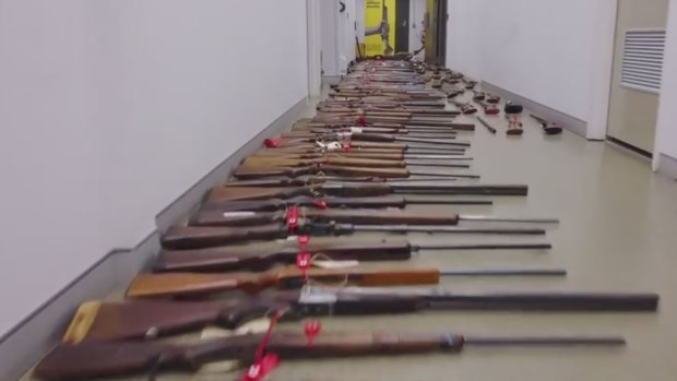 Some of the weapons surrendered to ACT Policing as part of the national gun amnesty.