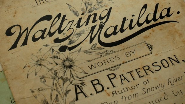 A first-edition of sheet music for <i>Waltzing Matilda</i>.