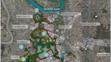 Proposed Oxley Creek "super park" - the northern section close to the Rocklea Markets.