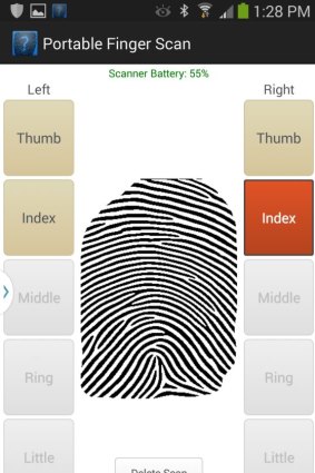 Screen shot: the NEC app development for SA Police.