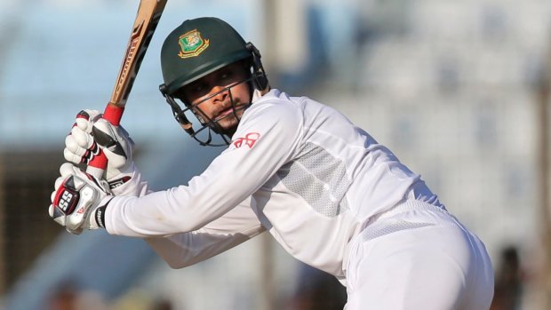 Bangladesh's Sabbir Rahman ran out of partners with victory in sight. 