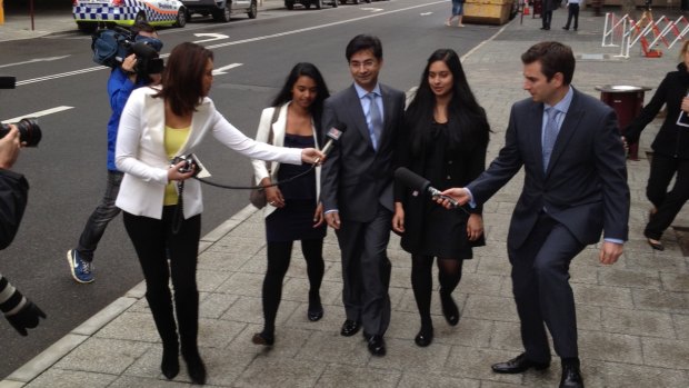 Lloyd Rayney and his two daughters were never far from the spotlight during the 2012 murder trial.