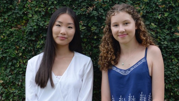 Redlands students Lori Zhou, 17, and Charlie Rogers, 18, both received 44 in the International Baccalaureate, or an equivalent ATAR of 99.85. 