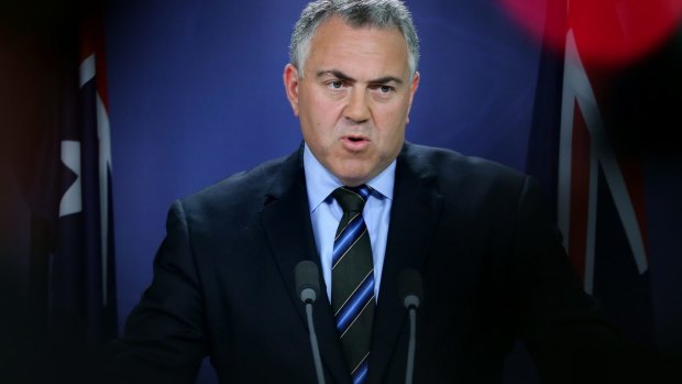 ''Still more work to be done": Treasurer Joe Hockey at a press briefing in Sydney on Sunday.