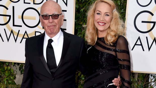 Engaged: Rupert Murdoch and Jerry Hall.