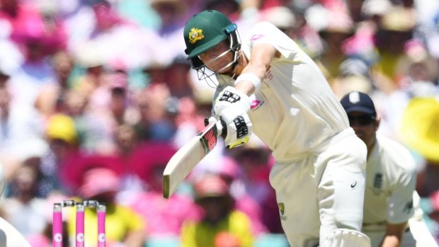 False stroke: Ever in an imperious mood, Steve Smith's dismissal came as a shock.