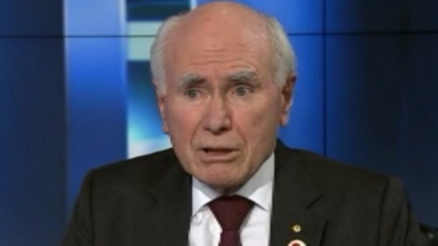 John Howard would not resile from his previous comment that the thought of a Trump presidency made him "tremble". 