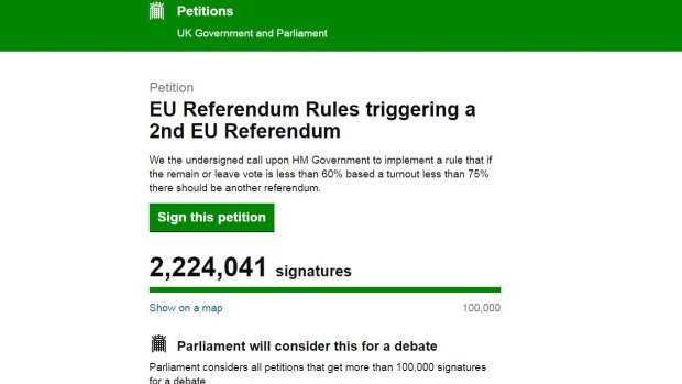 The petition has attracted millions of signatures. 