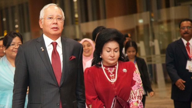Malaysia Prime Minister Najib Razak with his wife Rosmah Mansor in Myanmar last year. 