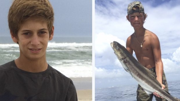 Lost at sea: 14-year-olds Austin Stephanos (left) and Perry Cohen.