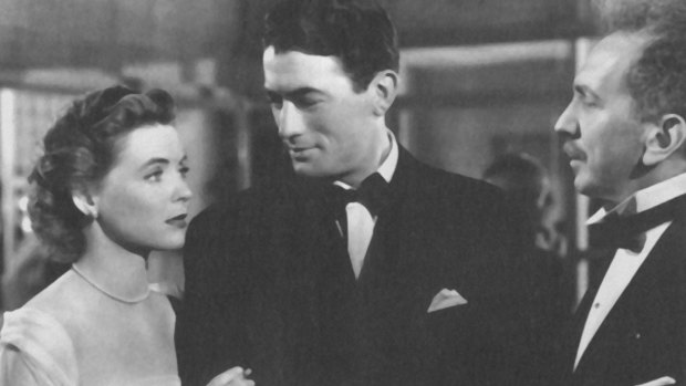 A still from the movie Gentleman's Agreement, with (from left) Dorothy McGuire, Gregory Peck and Albert Dekker.