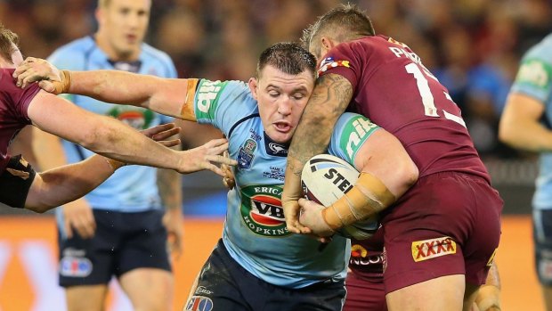 Tough: Paul Gallen injured a rib in Origin II but has been cleared of major damage.