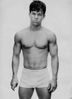 Mark Wahlberg modelling for Kalvin Klein in 1992.