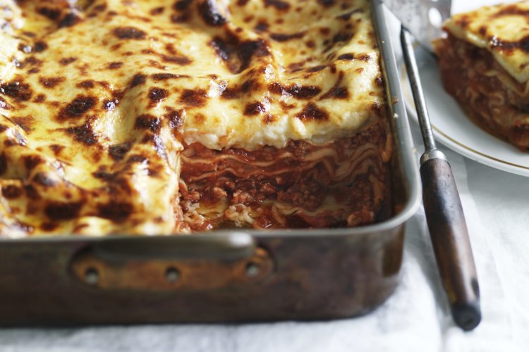 Food. Neil Perry's buffalo mozzarella lasagne.