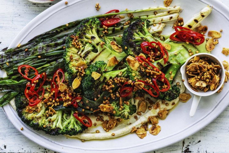 Karen Martini's charred broccoli and spring onion salad.