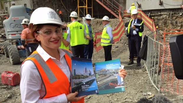 Deputy Premier Jackie Trad, seen here at the release of the State Infrastructure Plan, said it was time to use state owned land, smarter.