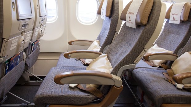 Seat width is closer to what you get on a low-cost carrier than a legacy airline.