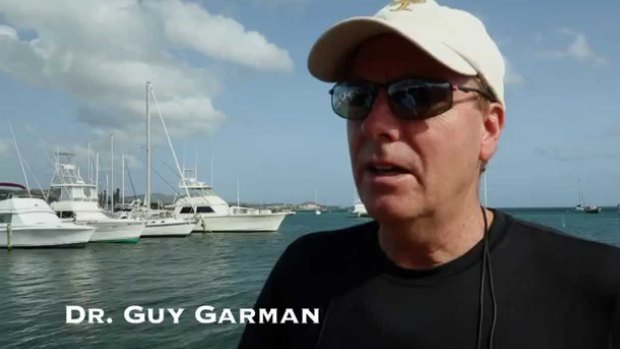 Guy Garman in a still from a YouTube video where he discusses his preparation for his final, fatal dive in St Croix, US Virgin Islands.