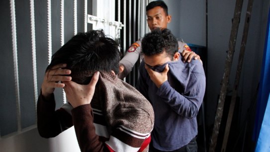 The two men were found guilty of gay sex under Aceh's sharia-inspired laws.