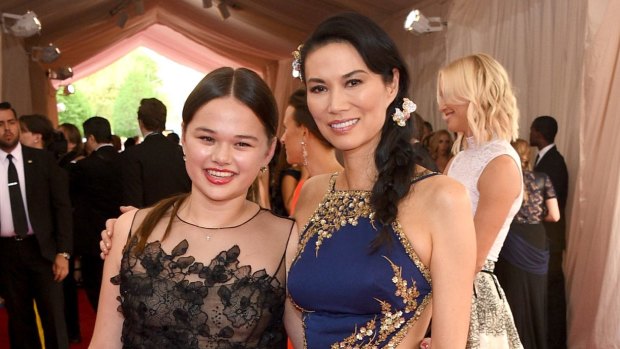 Wendi Deng Murdoch with Grace, the eldest daughter from her marriage to Rupert Murdoch.