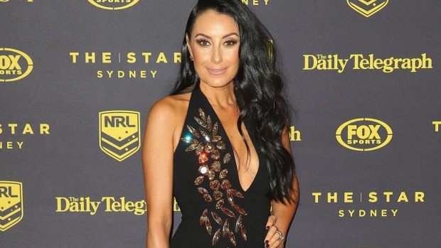 Terri Biviano arrives at the Dally M Awards at Star City in Sydney.