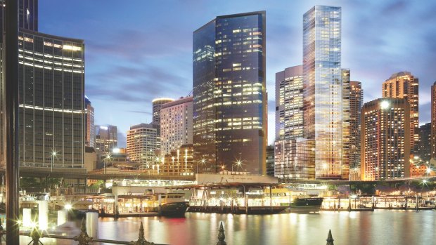 An artist's impression of the landmark Gold Fields House at Circular Quay, Sydney.