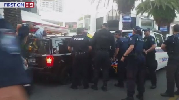 A man leads Gold Coast police on a chase through Surfers Paradise.