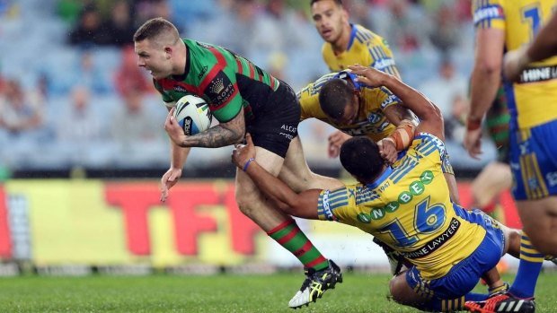 Robust performer: Young Souths prop Nathan Brown hopes to channel Sam Burgess against the Titans.