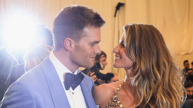 Star couple: Brady with Gisele Bundchen.