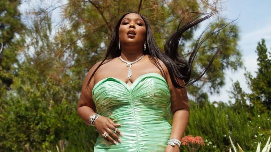 Lizzo wearing Balmain.