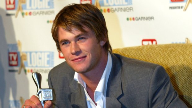 Hemsworth in 2005 with a Logie Award for most popular new male talent.  