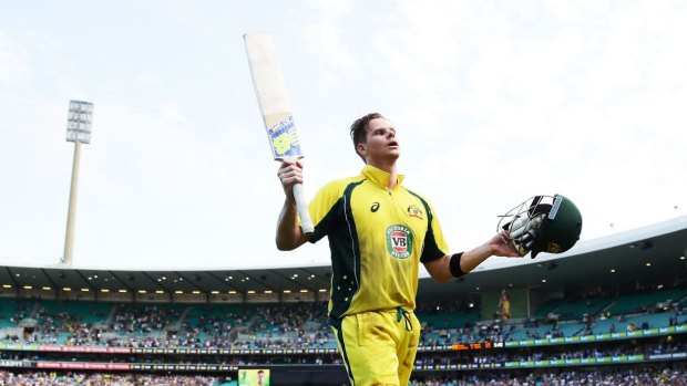 There was a great innings by Steve Smith but not a big crowd at the SCG on Sunday.
