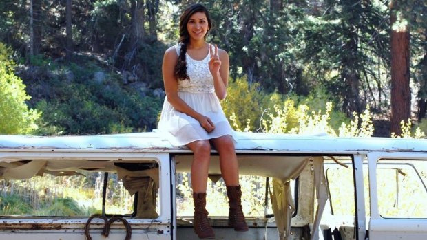 Saved ... Denise Peraza dove on the floor under a table alongside co-worker Shannon Johnson, who shielded her from bullets during the San Bernardino massacre.
