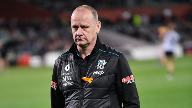 Port Adelaide coach Ken Hinkley is being courted by the Suns.