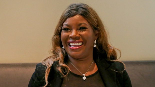 Musician Marcia Hines dines at ezard in Melbourne.