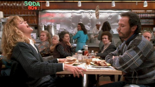 That scene from <i>When Harry Met Sally</i>, starring Meg Ryan and Billy Crystal.