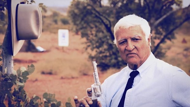 A screen grab from Bob Katter's controversial campaign ad.