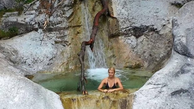 The Kiwi couple followed a local's directions to the 'hidden pool'.