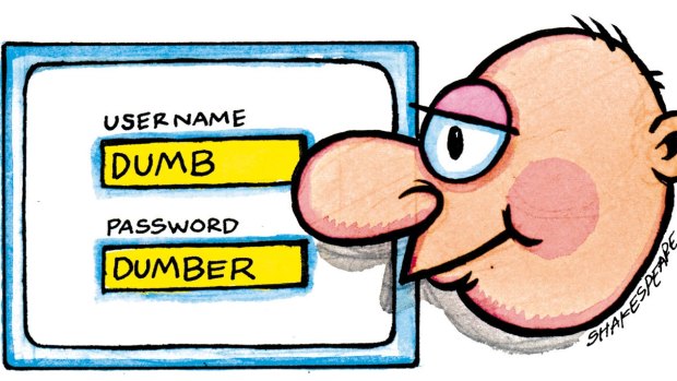 Recent security breaches have been blamed on users not taking enough care with their passwords. <i>Illustration: John Shakespeare</i>